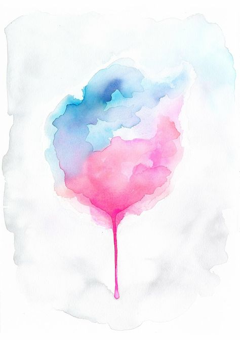 Cotton Candy Tattoo, Candy Tattoo, Cotton Candy Sky, Gift Cake, Colorful Candy, Bullet Journal Doodles, Journal Doodles, Handmade Soap, Watercolour Painting