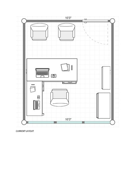 Work Office Layout Floor Plans, Floor Plan Office Layout, 10x10 Office Layout Work Spaces, Tiny Counseling Office, Small Office Arrangement Layout, 11x11 Office Layout, Small Office Floor Plan Layout, 9x9 Office Layout, 10x10 Office Layout Interior Design