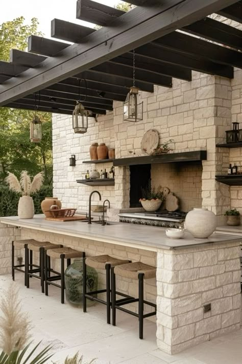 Outdoor Kitchen Ideas, Dream Life House, Backyard Kitchen, Outdoor Kitchen Patio, Dream Backyard, Dream House Interior, Outdoor Kitchen Design, Dream House Exterior, Backyard Patio Designs