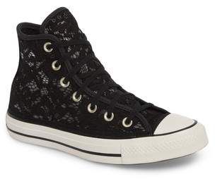 Black lace converse Black Lace Converse, Lift Converse, Lace Converse, Taylor R, Pattern And Texture, Lace Layers, Alencon Lace, Converse Chuck Taylor All Star, Black Laces