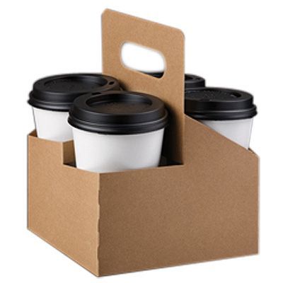 LBP 29500 Kraft Board 4-Cup Drink Carrier With Handle - 200 / CS | Wasserstrom Coffee Carrier, Cup Carrier, Drink Carrier, Coffee Bike, Food Box Packaging, Food Carrier, Coffee Shop Ideas, Coffee Business, Milk Shakes