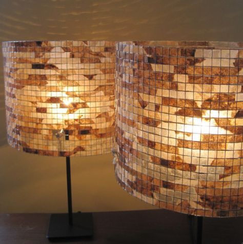 recycledcoffeefilterlamp7 Coffee Filter Art, Coffee Scent, Art Chandelier, Floral Lampshade, Rustic Apartment, Wooden Lampshade, Rustic Shower, Rustic Lamp Shades, Diy Lampe