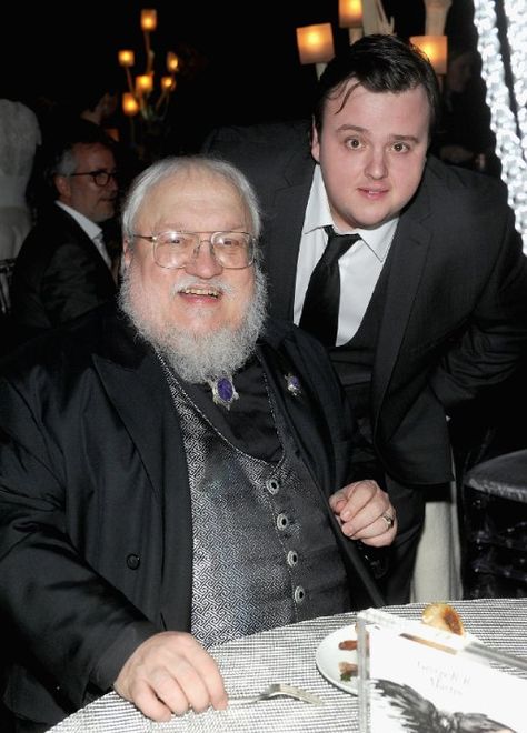 George R.R. Martin and John Bradley at event of Game of Thrones (2011) John Bradley, George R R Martin, George Rr Martin, Valar Morghulis, Hbo Series, Game Of Thrones, The Good, New York, Tumblr