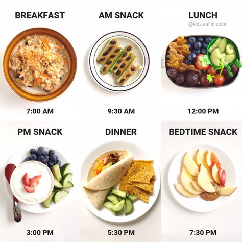 Example of a how a meal schedule helps when working from home with kids. Six pictures of meals & snacks and the times they are scheduled for during the day What To Eat For Dinner, Meal Schedule, Menu Sarapan Sehat, Motivasi Diet, Healthy Entrees, Eating Schedule, Snack Prep, Eating Healthier, Resep Diet