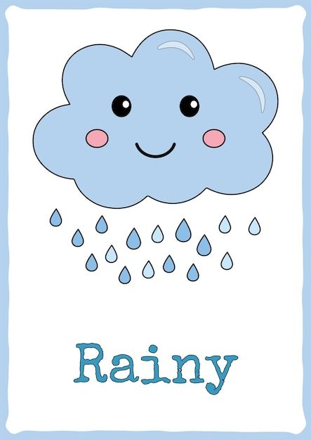 Weather Flashcards Preschool, Weather For Preschool, Weather Symbols For Kids, Weather Chart Preschool, Weather Crafts For Kids, Weather Template, Weather Kindergarten, Weather Flashcards, Weather For Kids