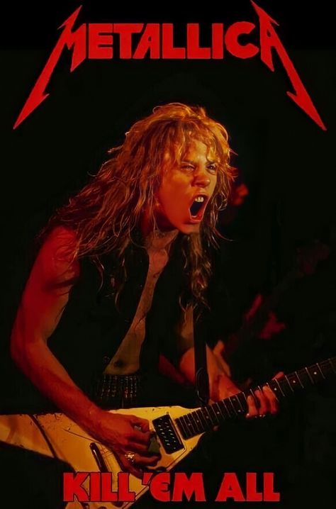 Metallica Poster 80s, Metallica Aesthetic, Metallica 80s, Metallica Gif, Metallica Poster, Metallica James Hetfield, Ron Mcgovney, James Metallica, Metallica Art