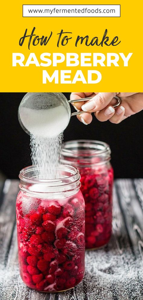 Have you ever tried Raspberry Mead? You can make this tasty mead at your home. Read my post to learn how: . . . #MyFermentedFoods #RaspberryMead #SweetAndSour #FermentedDrink #Fermentation #Fermenting #FermentedFoods #Raspberry #Mead #SpicyDrink Cranberry Mead Recipe, Mead Wine Recipes, Homemade Spirits, Alcohol Ideas, Fermented Recipes, Homemade Wine Recipes, Homesteading Recipes, Mead Wine, Mead Recipe