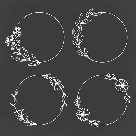 Letters In A Circle, Circle Project Design, Portrait Border Design, Circle Border Design Frames, Project File Cover Ideas Simple And Easy, Circle Border Designs For Projects, Embroidery Circle Designs, Circle Design For Project, Border Design Circle