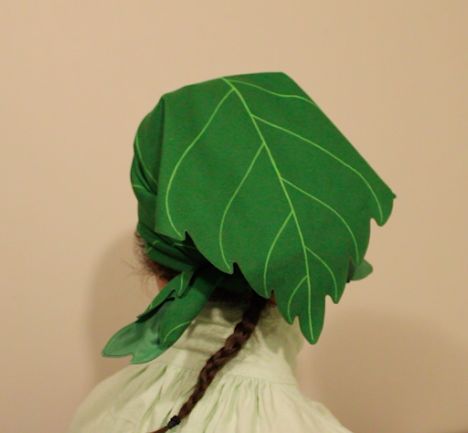 Diy Sunhat, Faerie Party, Head Kerchief, Textile Medium, Diy Leaves, Ren Fair, Sewing Needle, Progress Pictures, Fabric Paint