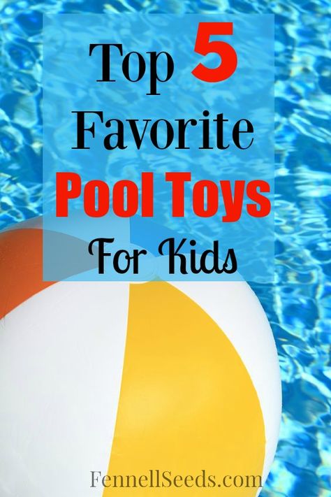 My kids top 5 favorite pool toys. With 3 kids, we go to the pool every day during the summer. Here are the toys that my kids ages 3 - 8 play with the most. Pool Toys For Kids, Parenting Solutions, The Gifted, Discipline Kids, Baby Care Tips, Kid Pool, Popular Toys, The Toys, Home Management