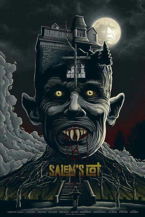 Salem's Lot (film) (1979) Awesome artwork                                                                                                                                                                                 More Stephen King It, Stephen Kings, Salem Lot, Stephen King Movies, Horror Vintage, Vampire Movies, Horror Monsters, Horror Lovers, Horror Posters