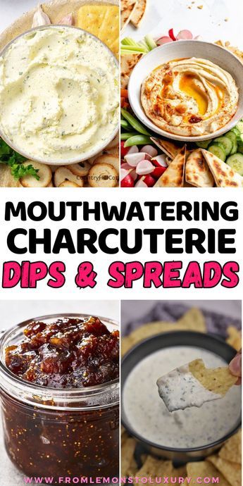 This is all about Charcuterie dips and spreads FOR your Charcuterie Board or Jarcuterie Ideas!

charcuterie display,
charcuterie dips spreads,
charcuterie dip ideas,
charcuterie dipping sauce, Meats And Cheeses For Charcuterie, Charcuterie Ideas For Wedding, Wine Night Charcuterie Board, Mustard For Charcuterie, Charcuterie Board Ideas Dips, Best Charcuterie Dips, Bread And Cracker Charcuterie Board, Charcuterie Board For Picnic, Charcuterie Board Sauces And Dips