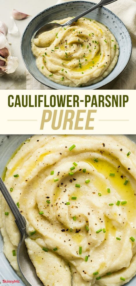 Mashed Parsnips, Parsnip Recipes, Parsnip Puree, Cauliflower Puree, Pureed Food Recipes, Parsnips, Yummy Sides, Vegetable Dishes, Clean Eating Recipes