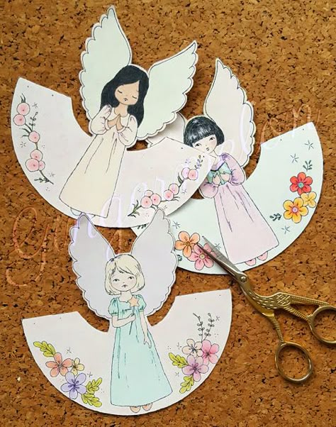 Diy Paper Angels, Free Printable Angels, Christmas Angel Template Free Printables, Paper Angels, Paper Angels Template Free Printable, Free Printable Angel Template, Angel Template Free Printable Crafts, Angel Paper Craft Free Printable, Grandparents Day Crafts