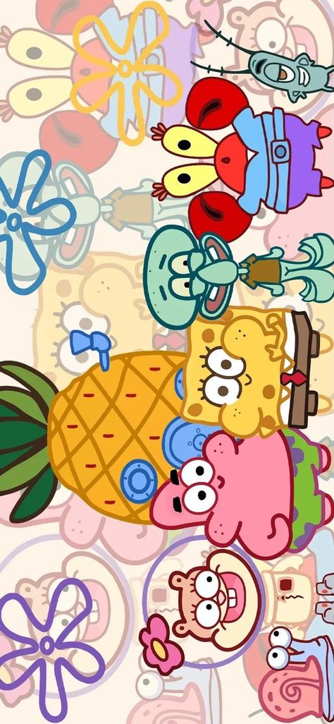 Spongebob Characters Tattoo, Wallpaper Cantik Iphone, Spongebob Wallpaper, Cartoon Wallpaper Iphone, Cute Doodles Drawings, Pinturas Disney, Dessin Adorable, Pretty Wallpaper Iphone, Cute Easy Drawings