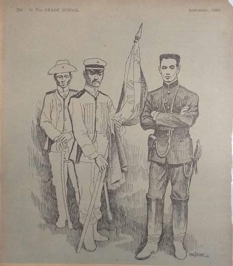 Aguinaldo and his Military Officer Sketch Philippine Revolution Art, Vintage Filipiniana, Philippine Revolution, Soldier Drawing, Philippine Art, Iphone Wallpaper Classy, German Soldiers Ww2, Military Officer, Southeast Asian