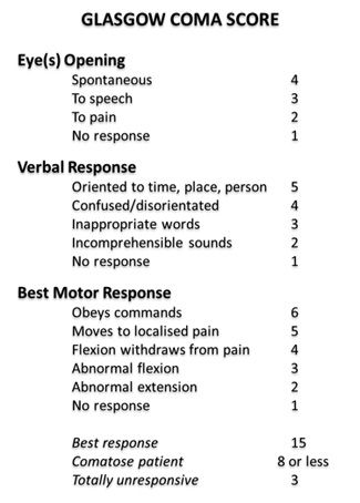 A summary of the Glasgow Coma Scale Osce Exam, Nbcot Exam Prep, Health Assessment Nursing, Nbcot Exam, Neurological Assessment, Occupational Therapy Schools, Glasgow Coma Scale, Emt Study, Nursing Fundamentals