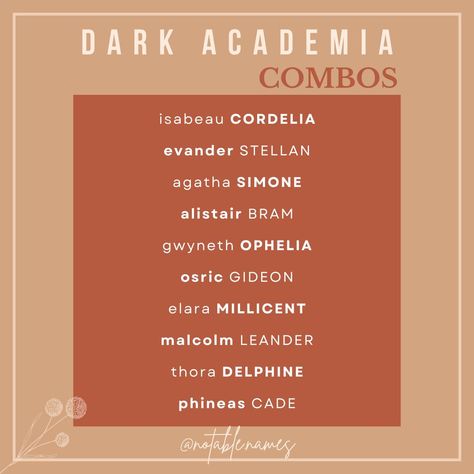 Dark Academia Last Names, Dark Academia Names Girl, Academia Names, Dark Academia Boy, Dark Academia Names, Edgy Vibes, Dark Acadamia, Name Suggestions, Name Games