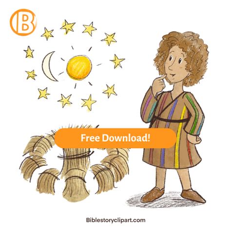 Joseph’s Dreams of Stars and Sheaves Moses In The Basket, Biblical Dream Interpretation, Bible Clipart, Prophetic Dreams, Joseph Dreams, Prek Crafts, Sons Of Jacob, Dream Drawing, Bible Songs