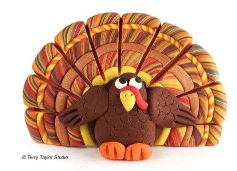 Make a Thanksgiving Turkey out of Polymer Clay! | ArtsWestchester Polymer Clay Turkey, Sculpey Projects, Clay Turkey, Cute Turkey, Kids Clay, Clay Stuff, Clay Inspiration, Cute Polymer Clay, Thanksgiving Ideas