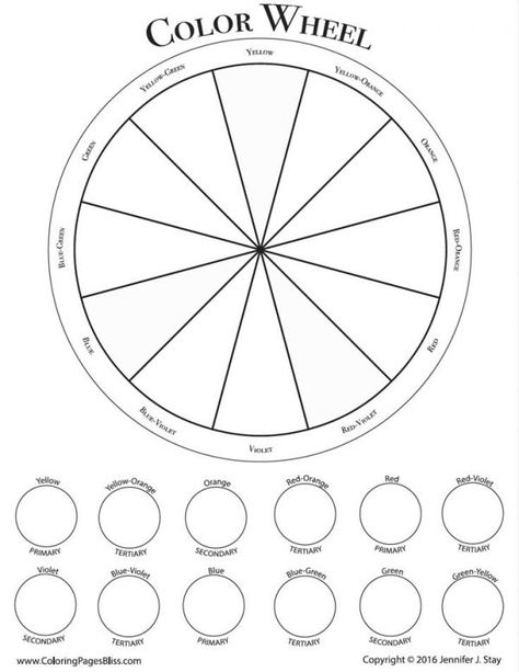 How to Use Analogous Colors Color Wheel Worksheet Printables, Color Wheel Template Free Printable, Color Wheel Drawing, Jennifer Stay, Color Wheel Lesson, Color Wheel Worksheet, Color Theory Worksheet, Color Wheel Projects, Analogous Colors