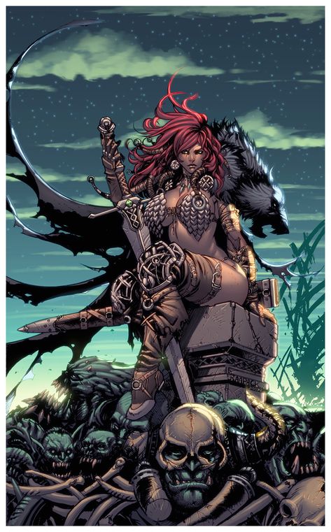 Red Sonja by Raapack by Ross-A-Campbell on DeviantArt Robert E Howard, Conan The Barbarian, Red Sonja, Bd Comics, Fantasy Warrior, Fantasy Artwork, Comic Books Art, Dark Fantasy Art, Larp