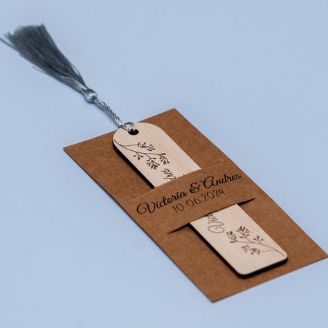 Custom Wooden Bookmarks for Special Occasions Personalized Wedding Favors, Graduation Gifts, and More - Etsy Bookmark Save The Date, Wooden Bookmarks, Custom Bookmarks, Unique Bookmark, Engagement Parties, Flower Leaves, Personalized Wedding Favors, Personalized Favors, Wedding Gift Favors