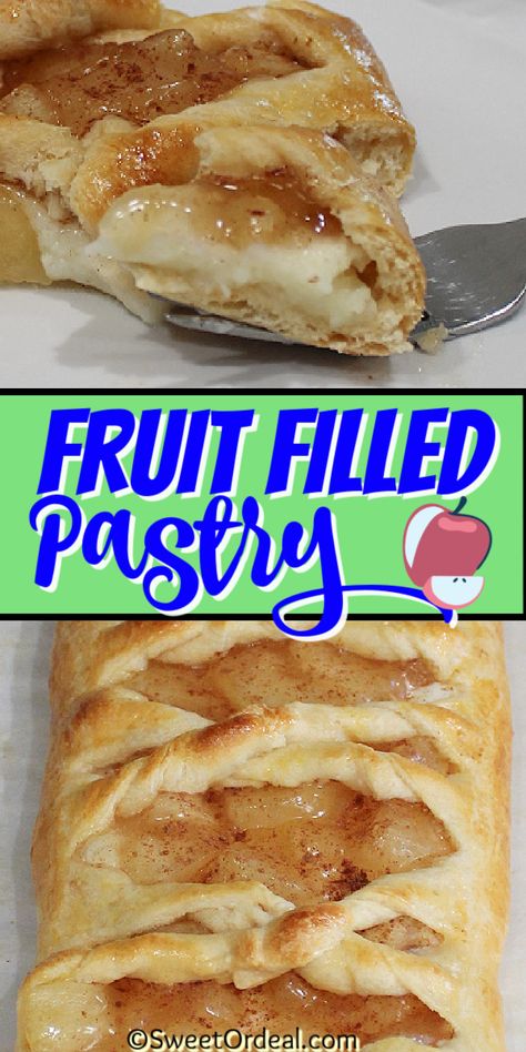 Pillsbury Dough Sheet Recipes Breakfast, Recipes For Crescent Dough Sheets, Fruit Filled Pastries, Crescent Roll Sheets Recipes, Pillsbury Dough Sheet Recipes, Pillsbury Crescent Dough Sheet Recipes, Bread Braids, Pillsbury Dinner, Crescent Dough Sheet Recipes