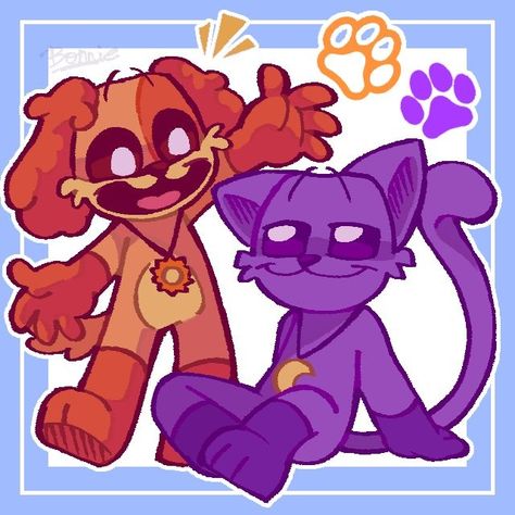 Bonnie en X: "They're so cute💖💖💖 I Luv Them🥹 #Dogday #Catnap #SmilingCritters #PoppyPlaytime3 #Fanart https://t.co/nmAFzrax6e" / X Cat And Dog Drawing, Poppy Drawing, Dog Day, Dreamcore Weirdcore, Puppy Play, Poppy Playtime, Happy Tree Friends, Game Inspiration, Cute Little Drawings