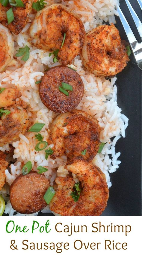 Sausage Over Rice, Sausage And Shrimp Recipes, Cajun Shrimp And Sausage, Cajun Shrimp And Rice, Easy Grilled Shrimp Recipes, Shrimp And Rice Recipes, Cajun Shrimp Recipes, Shrimp And Sausage, Seafood Dish Recipes