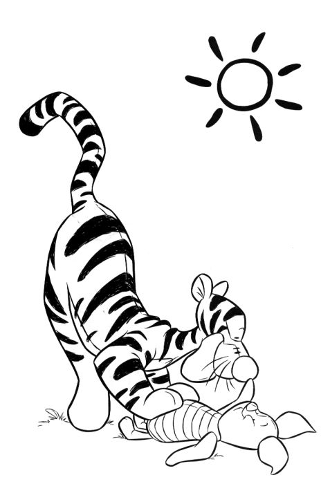 tigger and piglet...tattoo idea, maybe Piglet Tattoo, Piglet Drawing, Disney Colouring Pages, Couple Tat, Pooh Winnie, Tiger Drawing, Disney Sketches, Memorial Tattoos, Tiger Tattoo