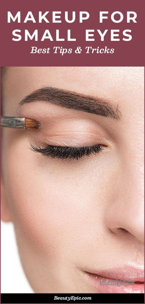 Eye Makeup Tips for Small Eyes: Step by Step Process Best Eye Makeup For Small Eyes, Eyeshadow Small Eyelids, Eyeshadow Looks For Small Eyelids, Eye Makeup For Small Eyelids, Eye Makeup Small Eyes, Eyeshadow For Small Eyes, Small Eyelid Makeup, Small Eyes Makeup, Makeup Tips For Small Eyes