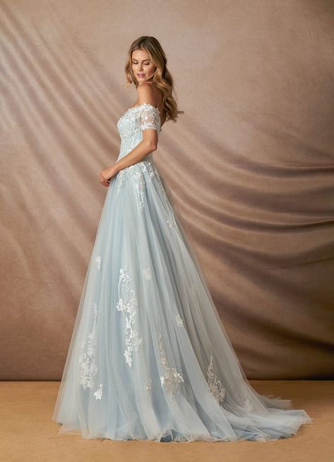 Azazie Rowe BG Wedding Dresses | Azazie White And Blue Wedding Dress, Baby Blue Wedding Dress, Blue And White Wedding Dress, Dusty Blue Wedding Dress, Ice Blue Wedding Dress, Pale Blue Wedding Dress, Blue Bridal Dress, Cinderella Wedding Dress, Light Blue Wedding Dress