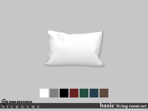 Sims 4 Pillows Cc, Basic Living Room, Sims Bathroom, Glass Dining Room Sets, Sims 4 Cc Furniture Living Rooms, Sims 4 Beds, Long Throw Pillows, Furniture Cc, Cc Hair