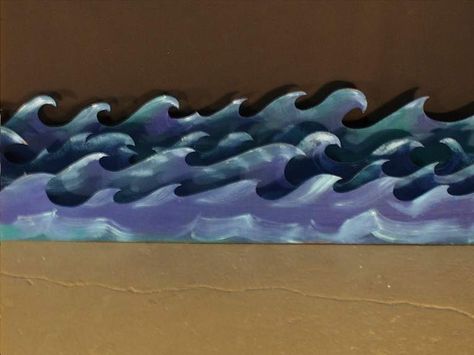 Double Wave - Cutout (#1684) - Props Unlimited Events LLC Cardboard Ocean Waves, Diy Waves Ocean Cardboard, Cardboard Waves, Wave Cardboard, Wave Craft, Waves Decoration, Submerged Vbs, Ocean Commotion, Star Catcher