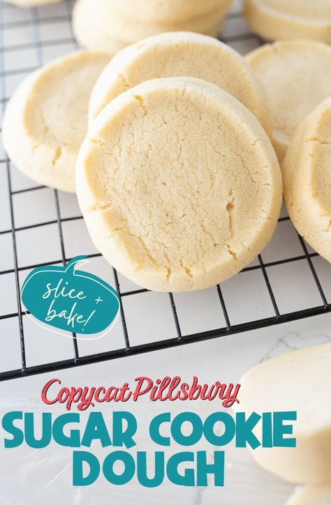 Diy Pillsbury Halloween Cookies, Whipped Sugar Cookies, Sugar Dough Recipe, Pillsbury Holiday Cookies Recipe, Philsbury Christmas Sugar Cookies, Copycat Pillsbury Halloween Cookies, Chewy Cutout Sugar Cookies, Homemade Pillsbury Cookies, Copycat Pillsbury Sugar Cookie Dough