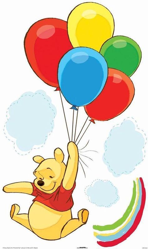 Winnie Phoo, Baby Cartoon Characters, Balloon Template, Disney Clipart, Bee Drawing, Winnie The Pooh Pictures, Catholic Pictures, 5th Birthday Party Ideas, Diy Wall Painting