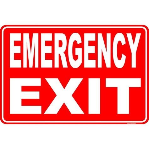 Post the 12 in. x 8 in. Plastic Red Emergency Exit Egress Sign in your workplace. The Emergency Exit sign will get the message across to your ... Fire Safety Preschool, Health And Safety Poster, Emergency Exit Signs, Notebook Labels, Car Sticker Design, Daily Progress, Safety Posters, Emergency Evacuation, Sign Image