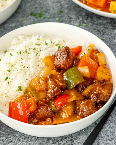 Discover the magic of perfectly crispy pork paired with a tangy-sweet sauce in this classic Sweet and Sour Pork recipe. 🍍🌶 Perfect for family dinners or Asian-inspired nights. #SweetAndSourPork #ChineseCuisine Sweet N Sour Pork, Pineapple Stir Fry, Pineapple Chicken Stir Fry, Pork And Pineapple, Pork Pineapple, Sweet N Sour Pork Recipe, Pineapple Chicken Recipes, Pineapple Pork, Jo Cooks