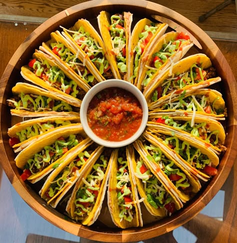 Snack Bar Party, Double Decker Tacos, Double Decker Taco, Lime Sour Cream, Taco Board, Sausage Appetizers, Bread Shop, Bistro Food, Mexican Dinner