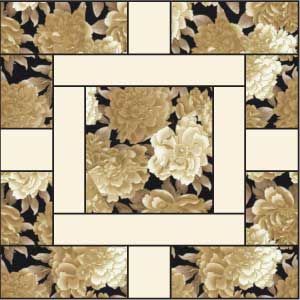 10 Inch Quilt Blocks Pattern, Quilts Using Large Scale Prints, Block In Block Quilt Pattern, Big Quilt Blocks, 12 Inch Quilt Block Patterns Free Easy, Asian Prints, Bed Quilt Patterns, Beginners Garden, Mccalls Quilting