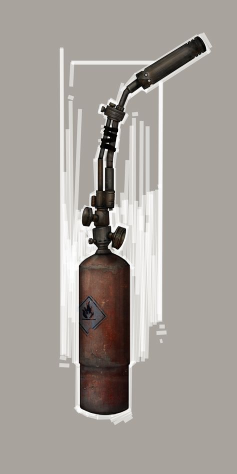 Blowtorch Lamp, Flame Thrower Ww1, Prop Reference, Vintage Fire Extinguisher, Old Fire Extinguisher Lamps, Old Brass Fire Extinguisher, Blow Torch, Fan Drawing, Props Concept