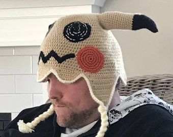 Mimikyu hat | Etsy Crochet Pattern Pokemon, Pokemon Go Trainer, Pokemon Hat, Pokemon Crochet Pattern, Aesthetic Patterns, Crochet Pokemon, Pokemon Clothes, Crochet Aesthetic, Crochet Hat Free