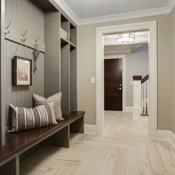 75 Porcelain Tile Entryway Ideas You'll Love - October, 2024 | Houzz Entry Tiles Ideas, Tile Entryway Ideas, Entryway Tile Ideas, Powder Room Reno, Tile Entryway, Hall Tiles, Entryway Tile, Entry Tile, Tiles Ideas