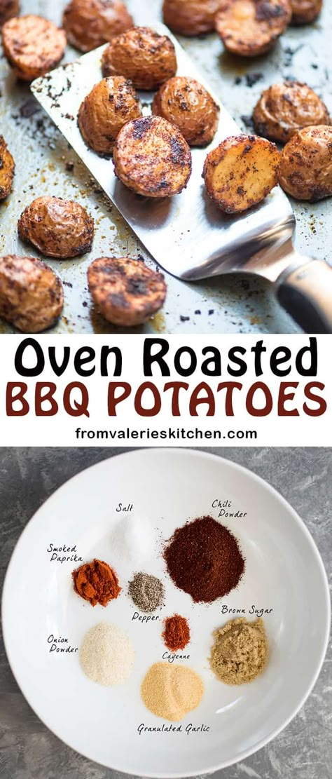 A delicious blend of spices turns baby red potatoes into a super flavorful side dish Add some interest to your plate with these Oven Roasted BBQ Potatoes! Brisket In Air Fryer, Reheat Brisket, Brisket In Oven, Roasted Baby Red Potatoes, Pork Brisket, Red Potato Recipes, Bbq Potatoes, Bbq Roast, Baby Red Potatoes