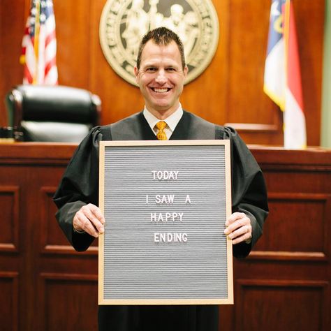 “We’ve all heard the saying, ‘it takes a village.’ Well it’s true!” Adoption Signs For Court, Celebratory Photoshoot, Adoption Finalization, Celebration Party Ideas, Step Parent Adoption, Adoption Ideas, Adoption Celebration, Adoption Photography, Court Pictures