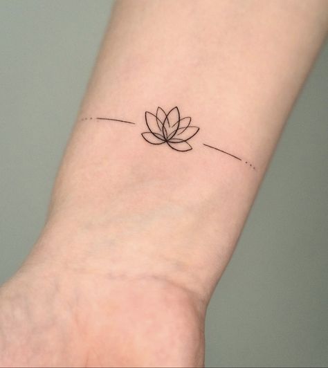 Basic Lotus Tattoo, Lotus Flower Finger Tattoos For Women, Lotus Minimal Tattoo, Intuition Tattoos For Women, Neckline Tattoo Women, 1.5 Inch Tattoo, Dainty Lotus Flower Tattoo, Lotus Tattoo Minimalist, Small Boho Tattoo