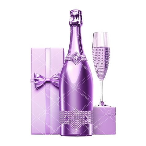 Champagne bottle decoration