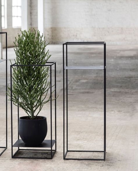 Plant Racks, Instagram Display, Steel Furniture Design, Welded Furniture, Marble Accessories, Modern Plant Stand, Mexican Home Decor, Black And White Flower, Industrial Design Furniture