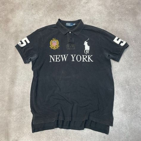 Check out Ralph Lauren Polo Shirt Mens New York 5 Big Pony USA Crest Tee, Black, 2XL, the latest item I added on eBay! #eBay #eBaySeller Polo Lauren, Anniversary Shirt, Chief Keef, Ralph Lauren Polo Shirt, Ralph Lauren Polo Shirts, Sport Style, Cute Blouses, Jeep Life, Ralph Lauren Polo